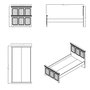 Hanah Home Cama Individual Monte Crema y Roble